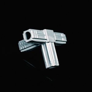 4 Way Connector 25mm Grey