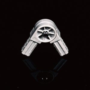 Square Adjustable Connector 2-Way 25mm Grey