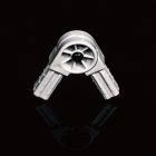 Square Adjustable Connector 2-Way 25mm Grey